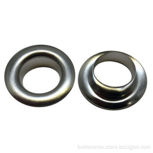 Round eyelet with shiny nickel